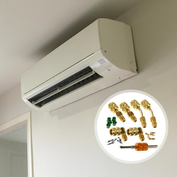 IDEANATEGRATE 1Set Copper Alloy Mini Split Adapter For Gauges Conditioner Quick Coupling Professionals Enthusiasts