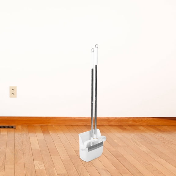 IDEANATEGRATE 1Set Dustpan And Broom Set For Outdoor Use In White Color Long Handle Design For General Users