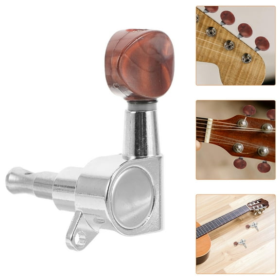 IDEANATEGRATE 1Set Guitar Locking Tuners Round Head Design for String Tuning on Acoustic Flamenco Guitars