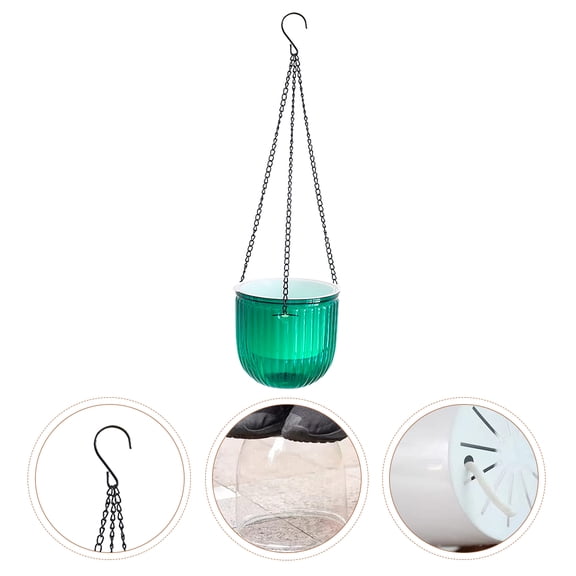 IDEANATEGRATE 1Set Hanging Planter Pot Metal For Gardeners And Plant Enthusiasts 24X6.5X6.5in