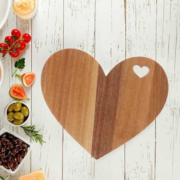 IDEANATEGRATE 1Set Heart Shaped Cutting Board Multi Color Wood For Funny Charcuterie Board Home Users Valentines Day
