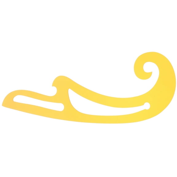 IDEANATEGRATE 1Set Sewing Curved Ruler for DIY Clothing Making Yellow Plastic Template Tool for Beginners and Designers