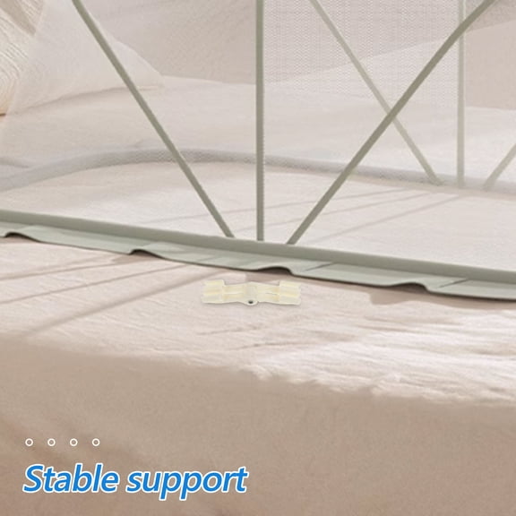 IDEANATEGRATE 1Set White Plastic Clip Shape Folding Tent Net Fixing Clips Stability for Canopy Net Bedroom Use