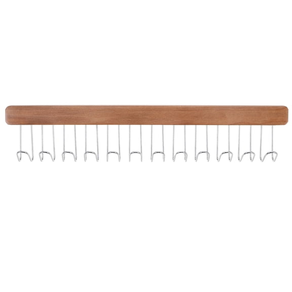IDEANATEGRATE 1Set Wooden Hanger with -Saving Adjustable Length for Clothes Organizer in Home