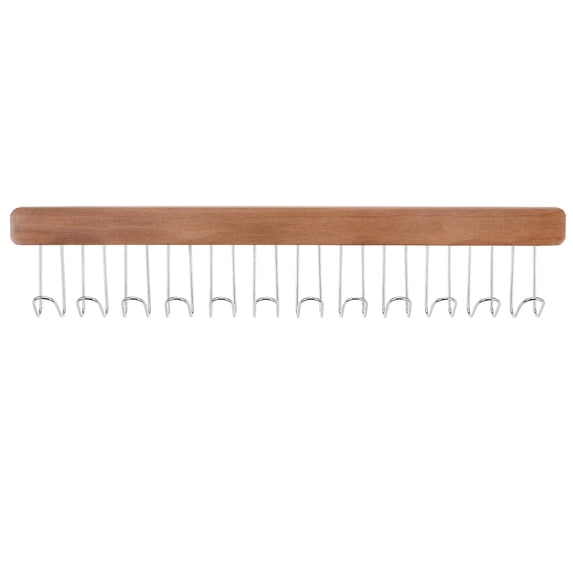 IDEANATEGRATE 1Set Wooden Hanger with -Saving Adjustable Length for Clothes Organizer in Home