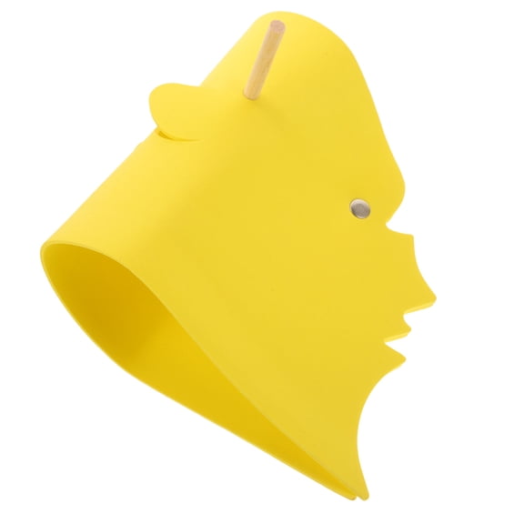 IDEANATEGRATE 1Set Yellow EVA Human Face Shape Eyeglasses Holder Sunglass Display Rack 9.1x7.9x7.1in