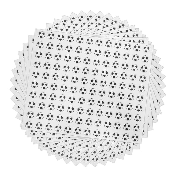 IDEANATEGRATE 20 Sheets Multi Color Soccer Ball Design Copper Plate Stickers for Sports Events and Football Matches 2400Pcs