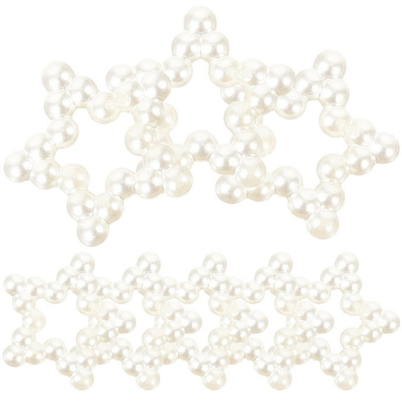 IDEANATEGRATE 200Pcs Mini Plastic Beaded Star Decors Craft Ornaments For Diy Projects And Personalization