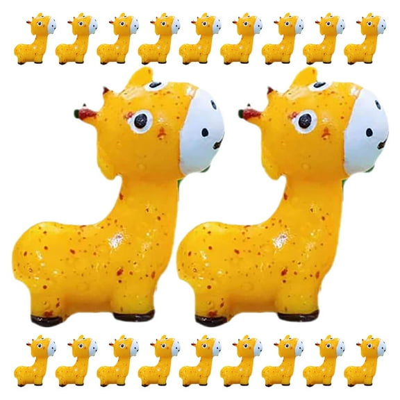 IDEANATEGRATE 20Pcs Chic Mini Figurine Decorative Miniature Animal Giraffe Shape for Outdoor Decoration