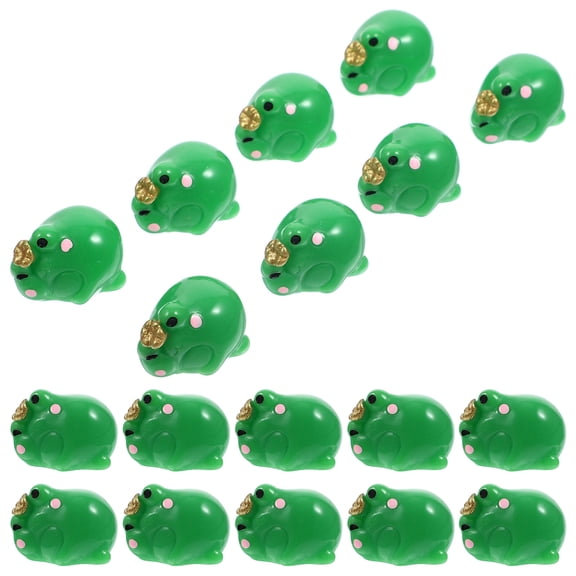 IDEANATEGRATE 20Pcs Miniature Frog Statues in Vivid Simple Color for Doll House and Car Decor 1.6x1.8x2.3in