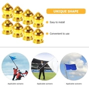 IDEANATEGRATE Stylish Golden Flag Pole Finial, Easy to Install, Plastic, 20Pcs