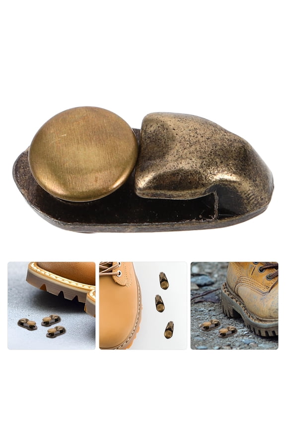 20Sets Golden Alloy Shoe Boot Hooks Single Hole Lace Hook for Durable Use and Secure Fit in Hiking Climbing