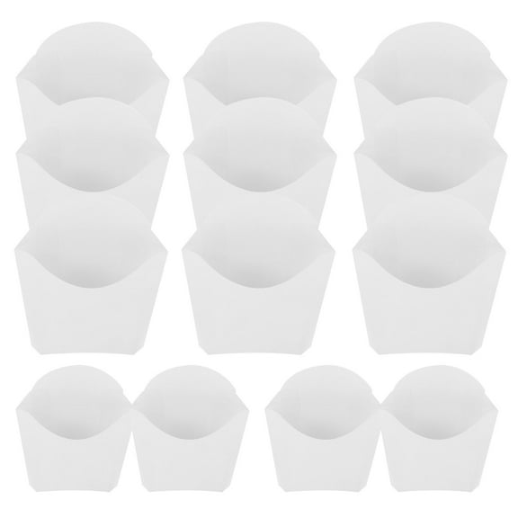 IDEANATEGRATE French Fry Holder White Card Paper 24Pcs