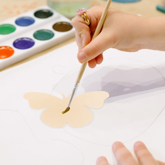 IDEANATEGRATE DIY Wood Pieces Wooden 27Pcs 3.5x2.4in