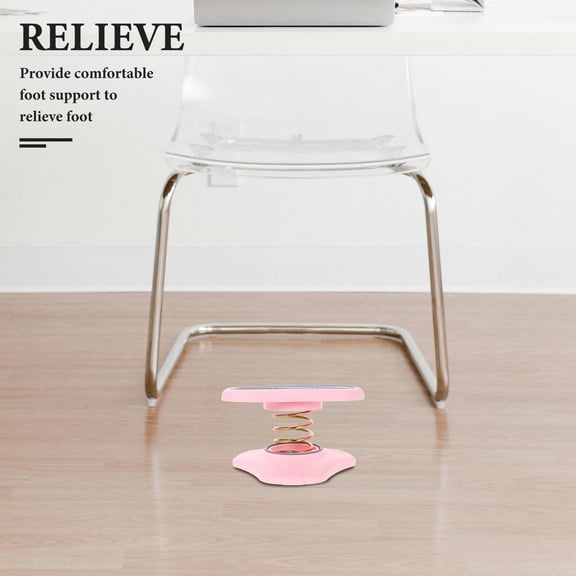 IDEANATEGRATE 2Pack Pink Foot Stool with Posture Improvement for Office Workers 10.8x9.8x8.7in