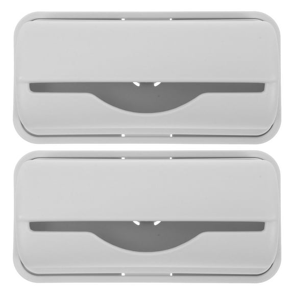 IDEANATEGRATE 2Pcs Bag Holder for Plastic Bags Grey PP Rectangular Storage Box for Bathroom and Kitchen Use