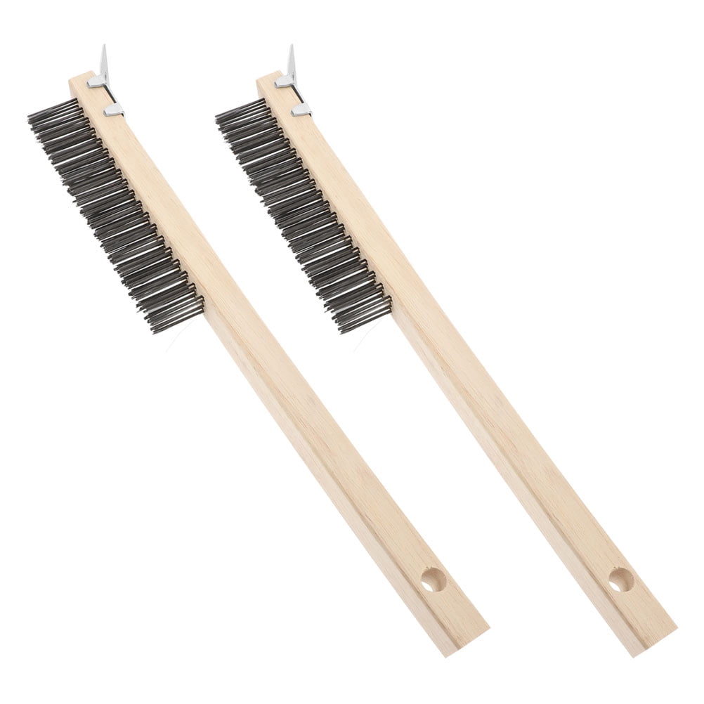 IDEANATEGRATE 2Pcs Cleaning Scraper for Pizza Stone Beige Wood Coconut ...