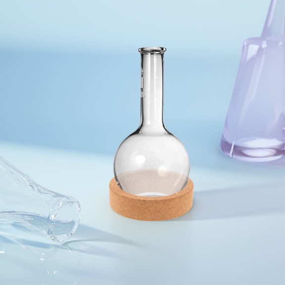 IDEANATEGRATE 2Pcs Khaki Cork Rings for Laboratory Flasks 4.72X4.72X1.18in Stable Support Shock Resistance