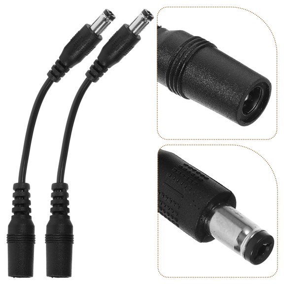 IDEANATEGRATE Professional Transition Converter Cable Black for Instrument 2Pcs