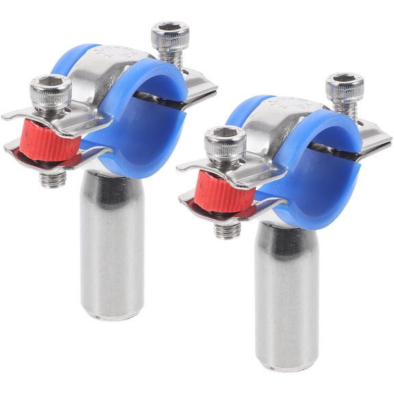 IDEANATEGRATE 2Pcs Pipe Holder Clamp Stainless Steel Wall Mount Pipe Bracket for Various Occasions 11.8x7.9x3.9in