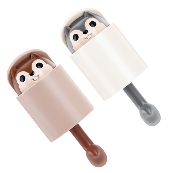 IDEANATEGRATE 2Pcs Practical Squirrel Hook with Strong Stick Adhesive for Wall Mounted Coat and Kitchen Storage
