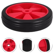 IDEANATEGRATE 2Pcs Rubber Plastic Steel Air Compressor Wheels Round Replacement Accessory for Workbenches Carts 6 Inch