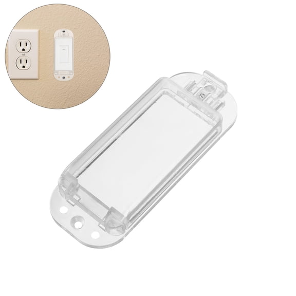 IDEANATEGRATE Durable Transparent Light Switch Covers Home Safety Water Resistant 2Pcs