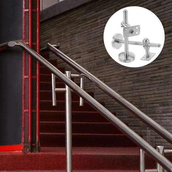 IDEANATEGRATE 2Pcs Wall Mount Handrail Bracket for Home Handrail Accessories Bathrooms Kitchens Stairs 6.29X2.36X1.97In