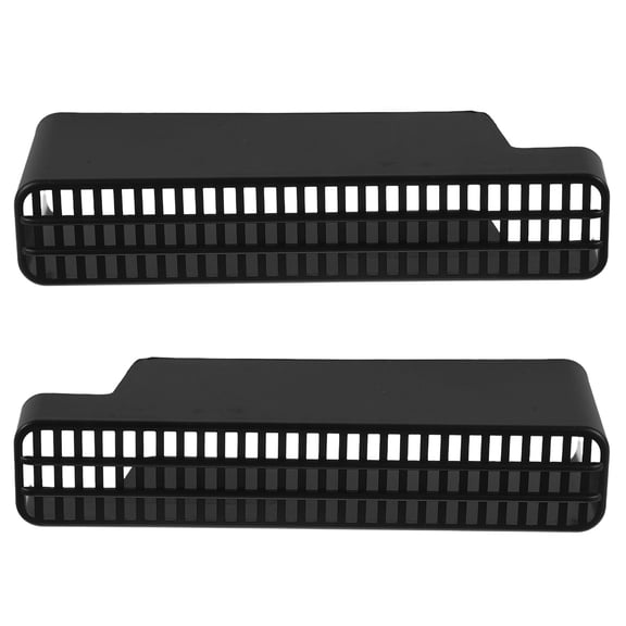 IDEANATEGRATE 2Pcs Durable Black Plastic Air Vent Cover for Car Under Seat Interior Accessory Protector