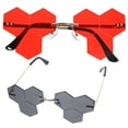 thumbnail image 1 of IDEANATEGRATE 2Set Novelty Rave Sunglasses For Women Fashionable Photo Props For Parties And Travel, 1 of 8