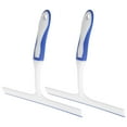 thumbnail image 1 of IDEANATEGRATE 2Set T-Shaped Car Window Squeegees for Windshield and Mirror Cleaning 9.4X8.9X0.4In PP Silicone White, 1 of 8