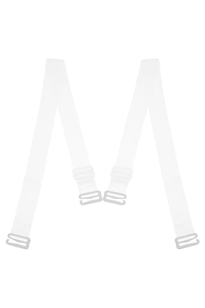 2Set Transparent Silicone Bra Strap Non Slip Adjustable Clear Straps for Women