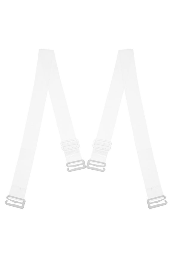 2Set Transparent Silicone Bra Strap Non Slip Adjustable Clear Straps for Women