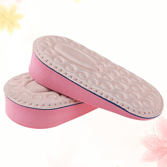 IDEANATEGRATE 3 Pairs Pink EVA Insoles for Shoes with Height Increase and Comfort for