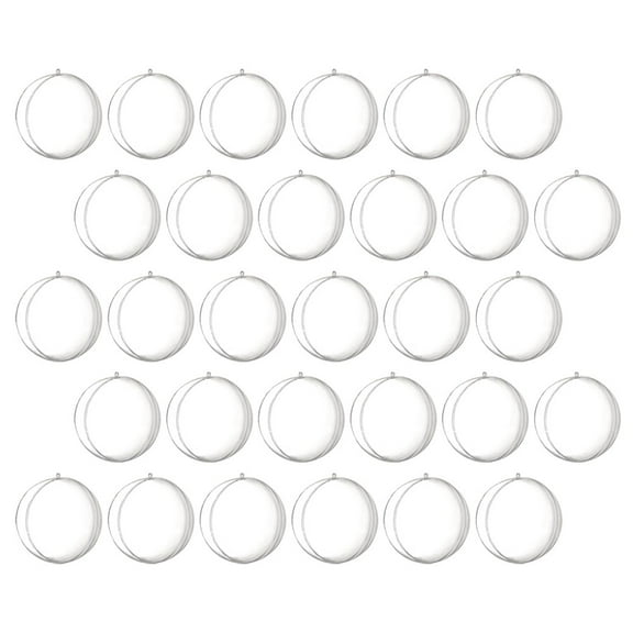 IDEANATEGRATE 30Pcs Empty Transparent Ball Ornaments Fillable And Floatable For Diy Projects And Weddings