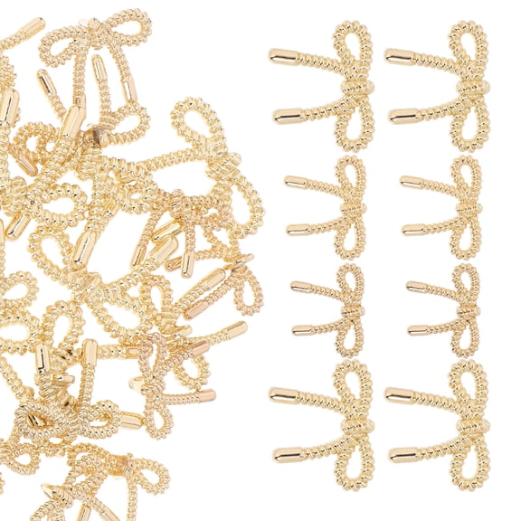IDEANATEGRATE 30Pcs Golden Bowknot Buttons For Wedding Dress Clothes Decoration