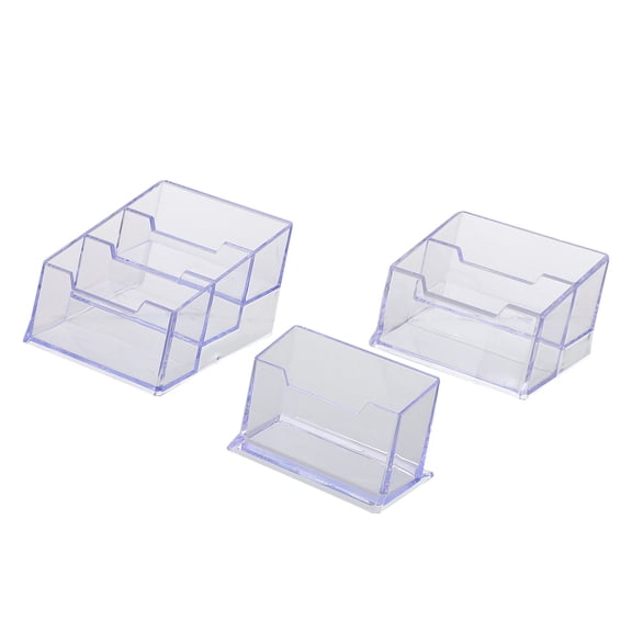 IDEANATEGRATE 3Pcs Aesthetic and Professional Business Card Stand for Conference Table 9.06X4.13In