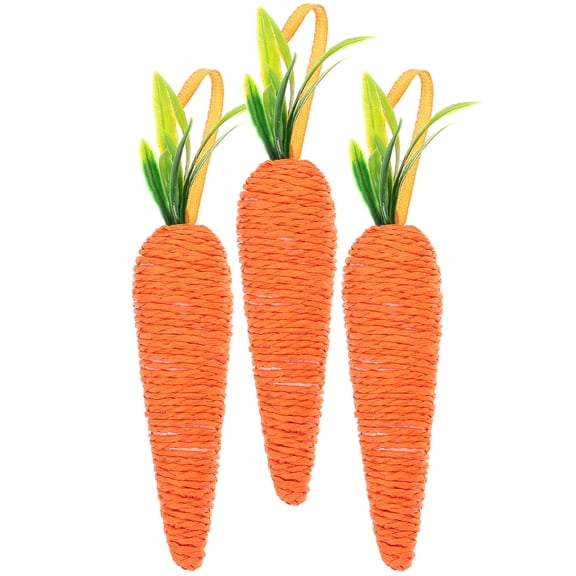 IDEANATEGRATE 3Pcs Carrot Prop Assorted Color Easter Celebration Classroom Decoration