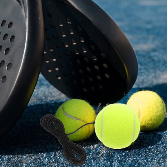 IDEANATEGRATE 3Pcs Chemical Fiber Tennis Training Tool Rebound Balls for Beginners and Experienced Players 6.5in