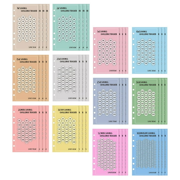 IDEANATEGRATE 48Pcs Assorted Color A6 Daolin Paper Envelopes For Financial Management Savings Tracker