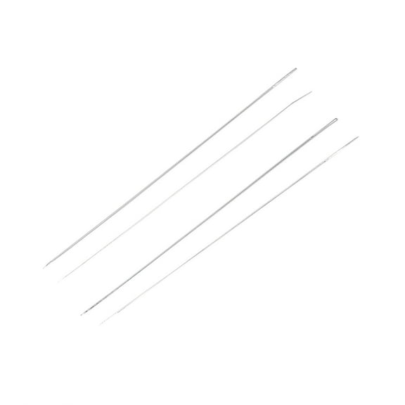 IDEANATEGRATE 4Pcs Beading Tool Beading Needles Silver Iron for Beaded Jewelry Craft Tool Weaving Tools