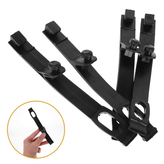 IDEANATEGRATE 4Pcs Black Rubber Motorcycle Headlight Strip for Secure Fit Weather Resistant Lighting