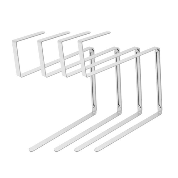 IDEANATEGRATE 4Pcs Headstone Flower Holder for Cemetery Use Silver