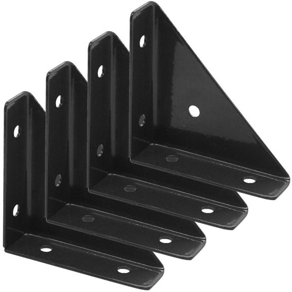 IDEANATEGRATE 4Pcs L Corner Brace Triangular Supports Connecting Line Bedroom Kitchen Bathroom 3.6X2.6X0.8In