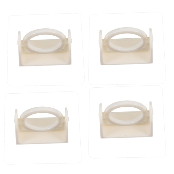 IDEANATEGRATE Self Adhesive Curtain Rod Bracket White ABS Adjustable Length for Kitchen