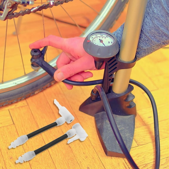 IDEANATEGRATE 4Pcs Portable Tire Inflator Adapter Plastic Stem Connector for Car Bicycle Pump