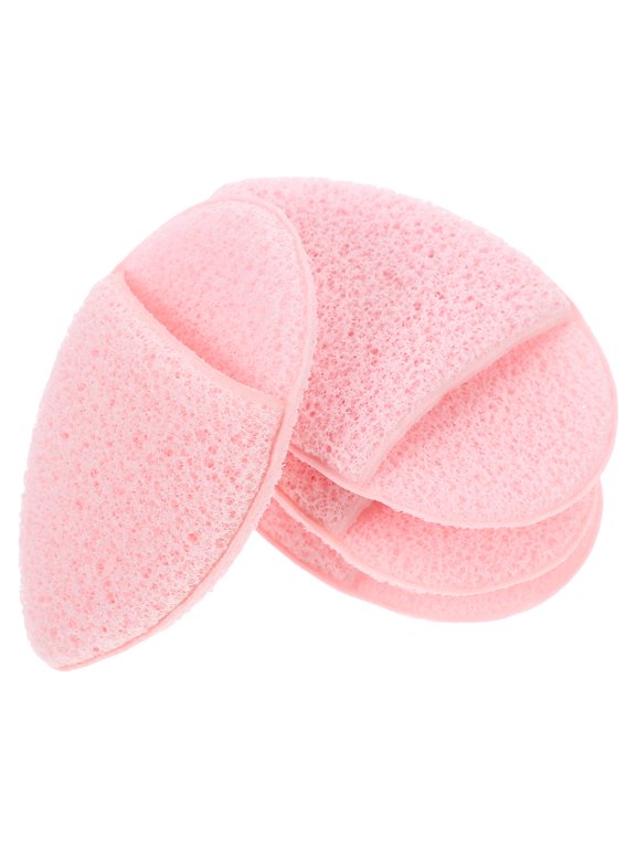 Pink Face Exfoliator Gloves Soft Material High Absorbency 4Pcs