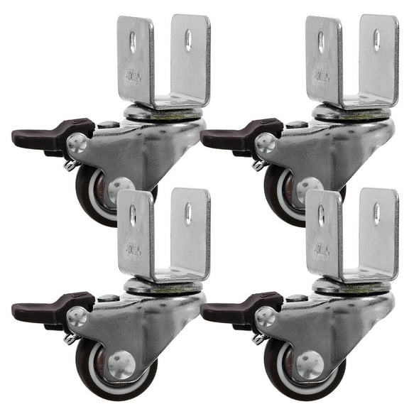 IDEANATEGRATE 4Pcs Smooth Positioning Caster Wheels Quiet Operation Stable Movement Furniture Castors 6.30X6.30X2.60CM