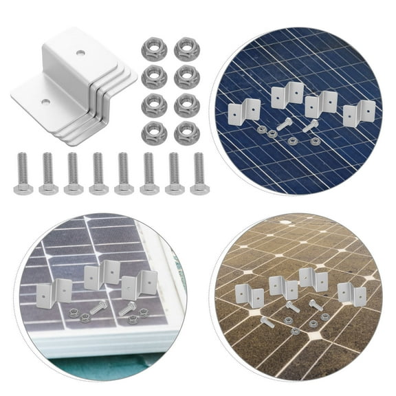 IDEANATEGRATE 4Pcs Solar Panel Mounts Z Shaped for RV Solar Panels and Ground Power Stations 11.8X7.9X3.9in