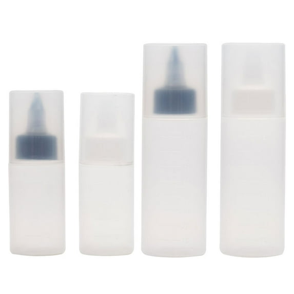 IDEANATEGRATE Condiment Travel Bottles Salad Dressing Bottles White 4Pcs